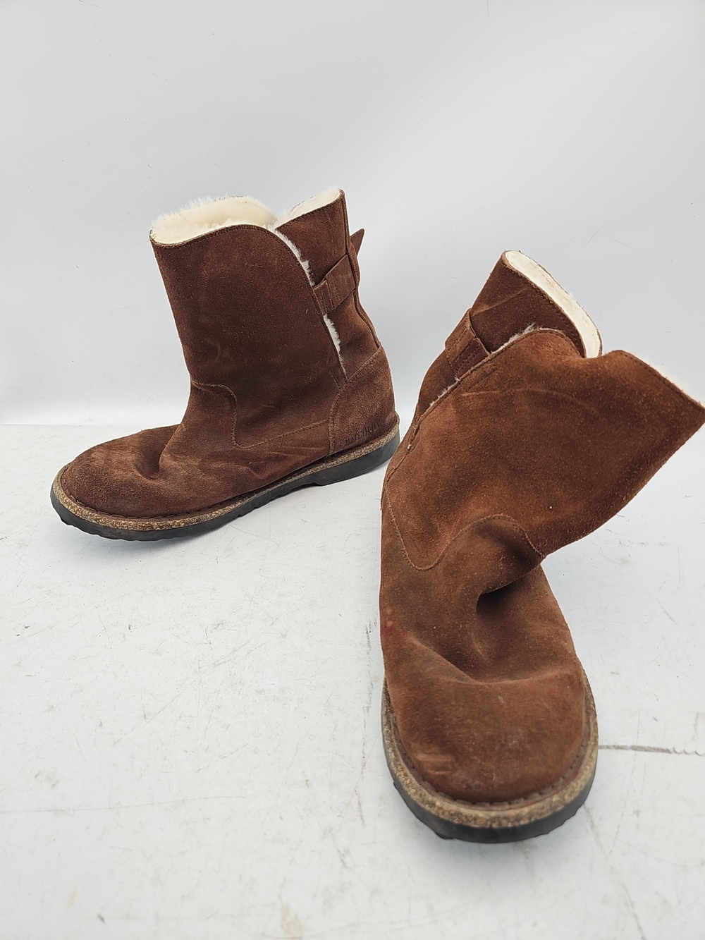 Birkenstock Brown Suede Shearling Boots